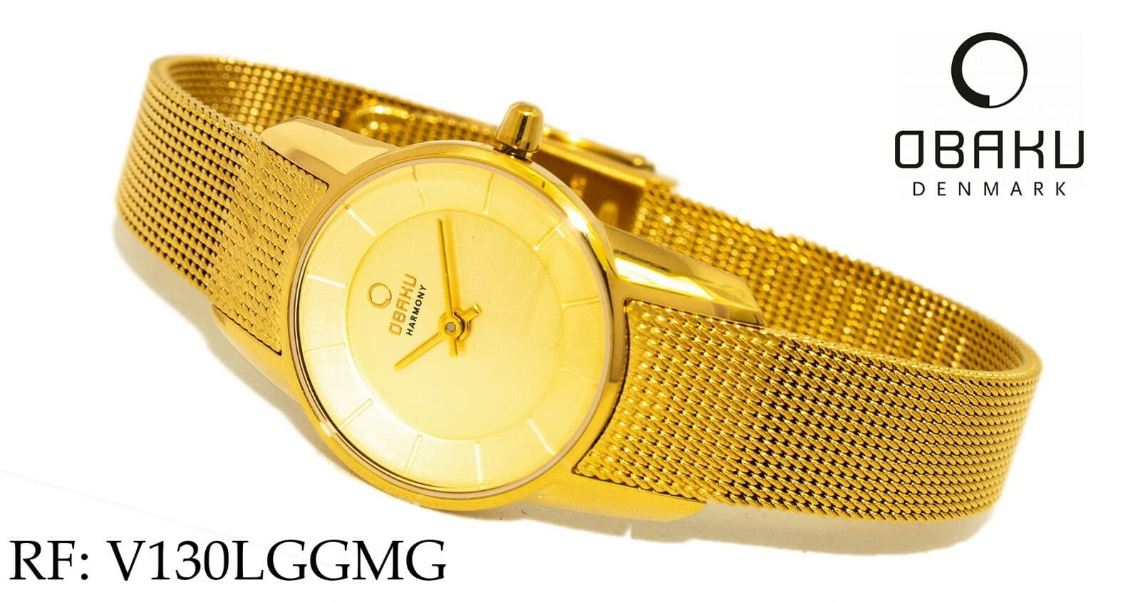 OBAKU Ladies Milanese Gold V130LGGMG